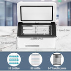 Electric Insulin Cooler Travel Case Box, Insulin Fridge Portable Insulin Refrigerator, Diabetic Travel Case, 32℉-64℉Temperature Control LCD Display(Large)