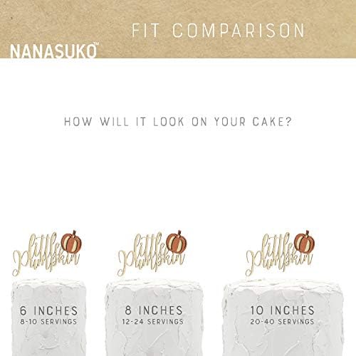 Cake Topper - little pumpkin - Double Sided gold glitter with pumpkin - Premium quality Made in USA