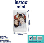 FUJIFILM Instax Mini Instant Film Twin Pack (White), 20 Photos