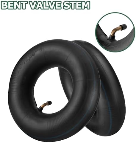 2.80/2.50-4 Inner Tube 2.80-4 2.50-4 Replacement Tire Tubes with Bent Valve Stem for Wheelbarrows, Scooters, Hand Trucks, Lawn Mowers, Dollies - 2 Pack