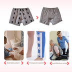 Post Surgery Boxer Briefs, Reusable Disabled Adaptive Tear Away Underwear for Men, Incontinence Stick-On Briefs One-Piece Design for Postoperative Patient(Men-L)