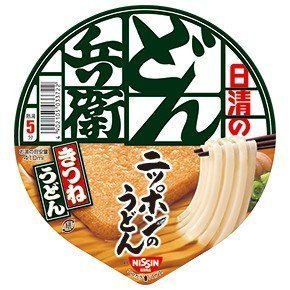 Nissin Donbei Kitsune Udon, Instant Japanese Udon Noodle with Fried Tofu, Strong Taste, 3.4oz X 6 bowls (For 6 Servings)[japan Import] by N/A [Foods]