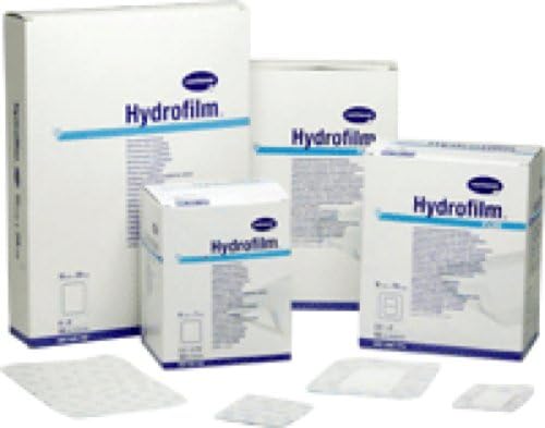 Hartmann-Conco Hydrofilm Standard Transparent Film Dressing 4" x 5", Hypoallergenic Adhesive, Sterile, Water-Proof Film, Low-Profile, Latex-Free (Box of 10 Each)