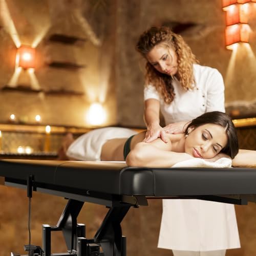 Fully Electric Massage Table with Lift, 1500lbs Capacity - Professional Adjustable Facial Bed for Estheticians, Spa & Waxing, Heavy-Duty 1500lbs Capacity 2r1