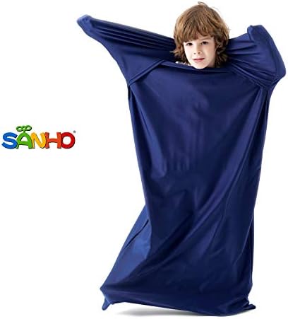 SANHO Premium Sensory Sock Budy Sock, Perfect for Children with Sensory Processing Disorder, Updated Version (Navy, Large)