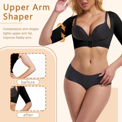 ONEW Upper Arm Shaper Compression Sleeves For Women Lipo Faja Post Surgery Slimming Posture Corrector Tops Shapewear