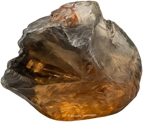 Amazing Gemstone 2 Pieces Smoky Quartz Raw Crystals and Healing Stones, Natural Rocks for Tumbling and DIY Raw Stones and Crystals