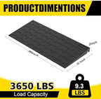 Rubber Wheel Chair Threshold Ramp - Heavy Duty Non-Slip Mobility Ramp for Doorways & Steps, 1"/1.5"/2"/2.5"/3"/3.5"/4" Rise Options (Height - 2 inch)