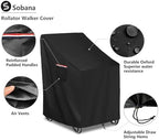 Rollator Walker Cover,Outdoor Waterproof Dustproof Rolling Walker Covers, Fits Walkers for Seniors with Wheels and Seat(Cover Only,Black)