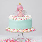 Baby Girl Figurine Cake Topper Angel Cake Decor Car Desktop Ornaments Baby Shower Party Supply for Kids Graduation Gift 11.5 * 12cm Kids Children Toy and Games