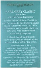 Fortnum and Mason British Tea. Earl Grey Classic 25 Count Tea Bags (1 Pack) USA