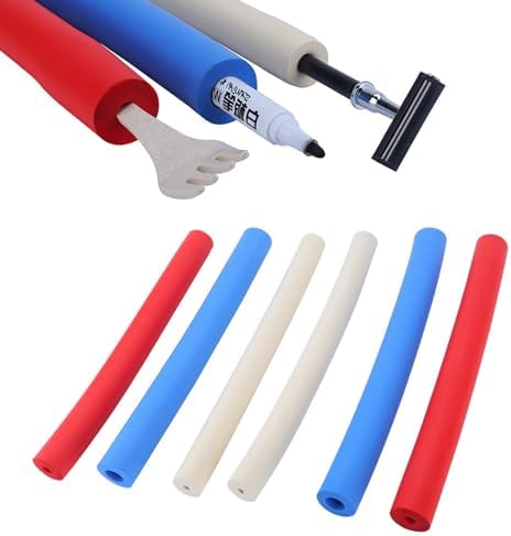 Foam Handle Cover, Pack of 6 Non Slip Foam Handle Sleeve Cover Utensils Pen Foam Grip Tubing Handle Sleeve for Elderly Disabled Handicapped Assist Tool