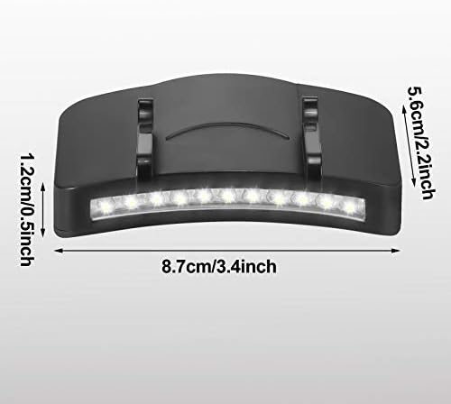Mudder 4 Pcs Hat Light Clip 11 LED Cap Lights Clip on Hat Headlamp Battery Powered Cap Brim Lamp Black Waterproof Ultra Bright Headgear Flashlight for Hunting Camping Fishing Hiking