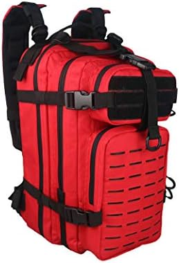 Lightning X Stocked EMS/EMT Trauma & Bleeding First Aid Responder Medical Backpack + Kit (Red)