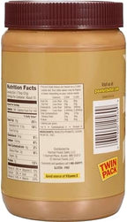 SKIPPY Natural Peanut Butter Creamy Twin Pack, 40 Ounces, Pack of 2