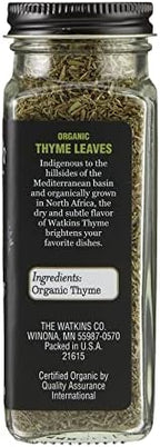 Watkins Gourmet Organic Spice Jar, Thyme Leaves, 1.26 Ounce (Pack of 3)