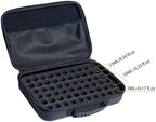 Essential Oils Carrying Case Holds 60 Grids for 1-3ML Roller Bottles 5ml, 10ml, 15ml Bottles Storage Organizer Bag Hard Shell EVA, Essential Oil Bag with Detachable Sponge Pad Black