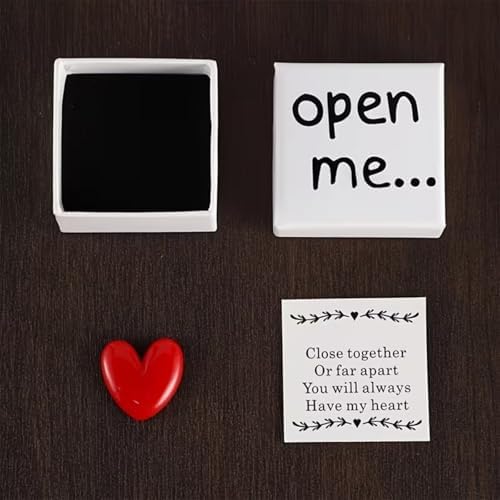 Mini Surprise Gift Box, a Gift for Long-Distance Relationships. Adorable Heart-shaped Box with Open Me Label, Ideal for Her Valentine’s Day, Anniversary or Birthday.