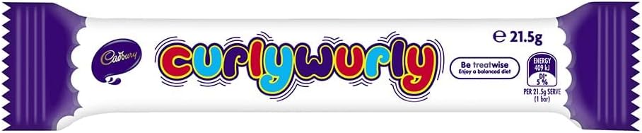 Cadbury Curly Wurly British Chocolate Bar 26g x 10 bar