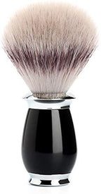 MÜHLE PURIST Black Silvertip Fiber Shaving Brush - Synthetic Luxury Shave Brush for Men, Rich Lather