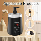 Massage Oil Warmer Bottle Electric Lotion Digital Heater for SPA, Automatic Oil Warmer Heated Oil Lotion Cream for Salon, Barber Shops, Home, with Two Oil Bottle Dispenser