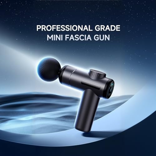 Portable Deep Tissue Muscle Massage Gun – 99-Speed Handheld Percussion Massager with LCD Display, Quiet Motor, 6 Heads & Carrying Case – Rechargeable Body Relaxation Tool for Active Lifestyles