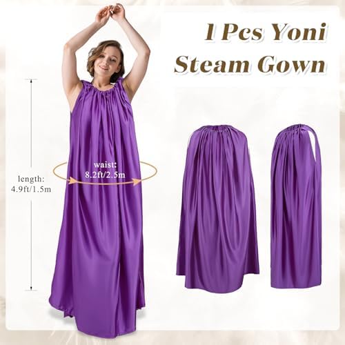 Suhine Yoni Steam Gown Robe Sauna Cloak Sauna Steam Kit for Bath Home Spa, Hair Salon
