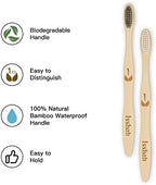 Biodegradable Eco-Friendly Natural Bamboo Charcoal Toothbrushes, FSC Certified and PETA Approved - 12 Count