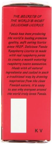 Panda All Natural Licorice Chews Raspberry, 7-Ounce Packages (Pack of 12)