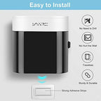 Boperzi Dustproof Cover Toothbrush Holder Wall Mounted Automatic Dispenser for Shower Bathroom Set with 2 Toothpaste Squeezers(No Electric, No Light)