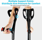 Portable Forearm Crutches, Lightweight Crutches, Folding Crutches Walking, Crutches for Adults, Temporary Support,Rehabilitant, Aluminum,10-Level Adjustable Height,1 Pair,Fits 5'3"–6'3", FUSHIDE