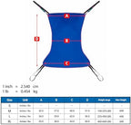 Solid Full-Body Patient Lift Sling for Elderly & Disabled – 600 lb Bariatric Capacity, Head Neck & Back Support, Hoyer & Standard Lift Compatible, Home Care & Hospice (Large)