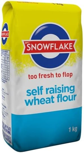 Snowflake Self Raising Flour | 1Kg/2.2Lbs | White flour | Perfect for baking with | Softest and smoothest flour |