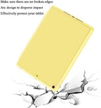 SIWENGDE Compatible for Apple iPad 9.7 Case 2018 iPad 6th Generation Cases/2017 iPad 5th Generation Case with Pencil Holder, Slim Soft Silicone Smart Trifold Stand Protective Cover(Yellow)