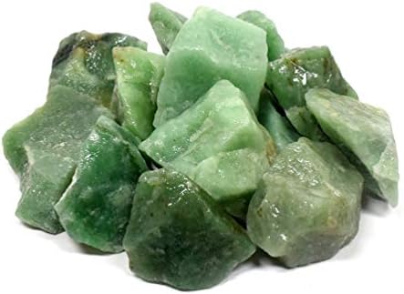 HQRP Green Prasiolite Quartz Rough Natural Sparkling Gemstone Crystal Mineral Raw Specimens for Cabbing - Brazil (5PCS)