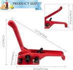 Poly Cord Strapping Tensioner, Manual Banding Strapping Tensioner Tool, Heavy Duty Poly Strap Tensioner and Cutter for 1/2" - 3/4" Width Polyester Polyproplyn Strap