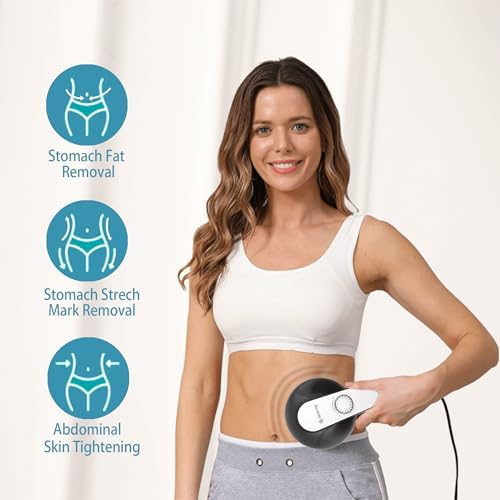 DS SAVORING Body Sculpting Machine, Handheld Cellulite Massager, Body Shaper for Women,Lymphatic Drainage Massage for Stomach Belly Thighs Arm Butts with 8 Massage Heads Attachment 2 Mesh Covers
