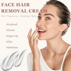 Facial Hair Removal Cream for Women Sensitive Skin - Painless Depilatory Cream for Face Upper Lip Chin & Cheeks with Spatula, 5-Minute At-Home Hair Remover for Pubic, 1.68 Fl Oz