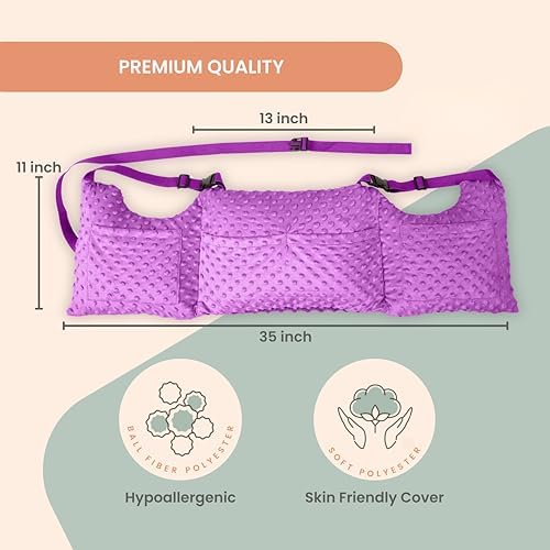 MOYOAMA Post Mastectomy Pillow – Hands-Free Protection with Secure Strap & Easy-Clean Washable Cover Breast Surgery Must Haves,Breast Reduction Recovery Supplies,Breast Augmentation,Post Op Essentials
