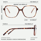 miyya Blue Light Blocking Glasses for Women, Blue Light Glasses for Women Oversized Fashion Glasses