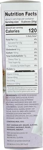 Trader Joe's Gluten Free Cranberry Raisin Toasts with Pumpkin Seeds & Rosemary (5 oz)