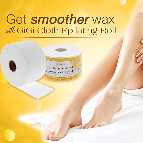 Gigi Non Woven Cloth Epilating Roll for Hair Removal, Facial Waxing Strip Roll for Soft Waxes, 50 Yards