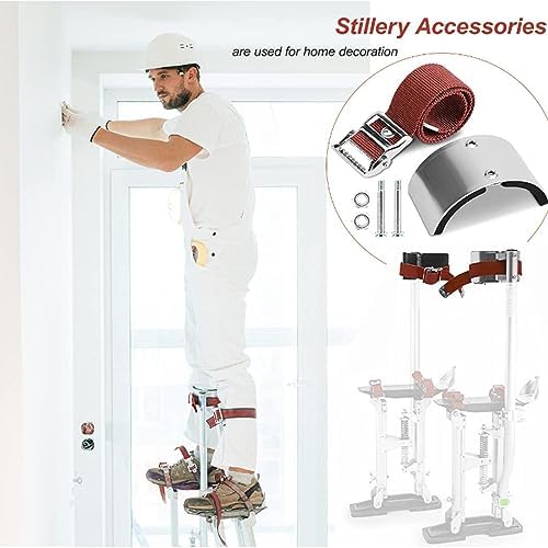 Tyenaza 2Pcs Leg Band Straps, Drywall Stilts Leg Straps Drywall Stilt Replacement Parts for Street Performance Home Improvement High Wall Painting