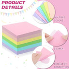 Resinta 120 Pieces Cocktail Napkin Pastel Rainbow Paper Napkins Beverage Luncheon Paper Napkins 2 Ply for Party Favors, 6 Colors