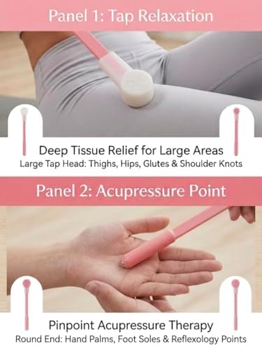 Silicone Meridian Massage Stick for Deep Tissue, Flexible Pai Sha Board & Body Slap Massage Hammer for Back, Neck, and Leg Pain Relief, Multi-Functional Acupoint Tapping & Gua Sha Tool