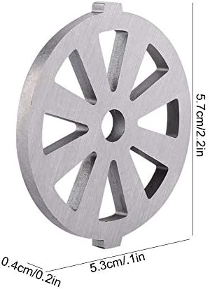 Fdit Meat Grinder Crusher Mincer 7mm Alloy Plate Disc Knife for Quick Mincing