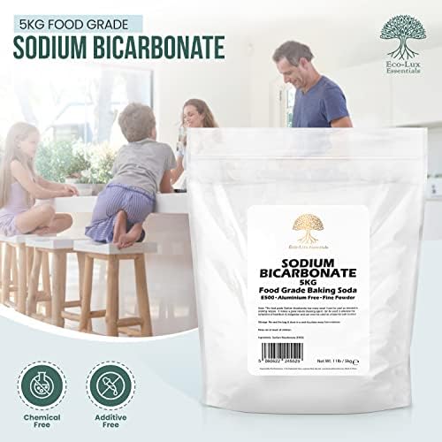 Pure Baking Soda, Sodium Bicarbonate (11 lbs.) Food Grade for Cleaning, Baking, Bath Bombs and Teeth, Swimming Pools