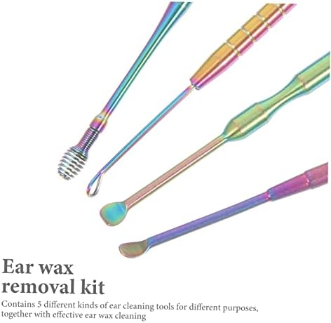 FRCOLOR 2sets Professional Earwax Removal Kit Adult Ear Cleaning Tools Ear Spoon Earwax Cleaner Wax Scoop Tool