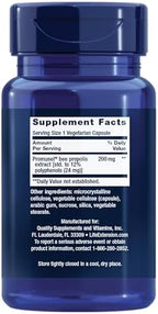 Life Extension® Bee Immune Propolis Capsules, Immune Support, Respiratory Health, bee Propolis, Gluten-Free, Non-GMO, Vegetarian, 60 Capsules
