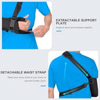 Adult Arm Sling Shoulder Immobilizer with Waist Strap Sling for Arm Shoulder Elbow Wrist Injury Torn Rotator Cuff Support Broken & Fractured Bones Fits for Left Right Hands Teen Women Men
